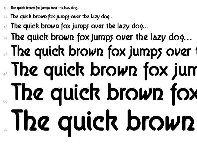 Aerolite font waterfall
